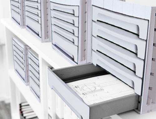 Bloco classificador de secretaria archivo 2000 305x370x215 mm bandeja superior 6 gavetas cinza opaco , Q-connect , 43582 , 5705831149342